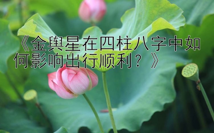 《金舆星在四柱八字中如何影响出行顺利？》