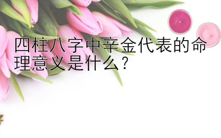 四柱八字中辛金代表的命理意义是什么？