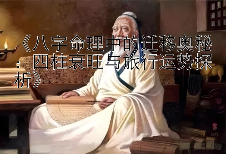 《八字命理中的迁移奥秘：四柱衰旺与旅行运势探析》