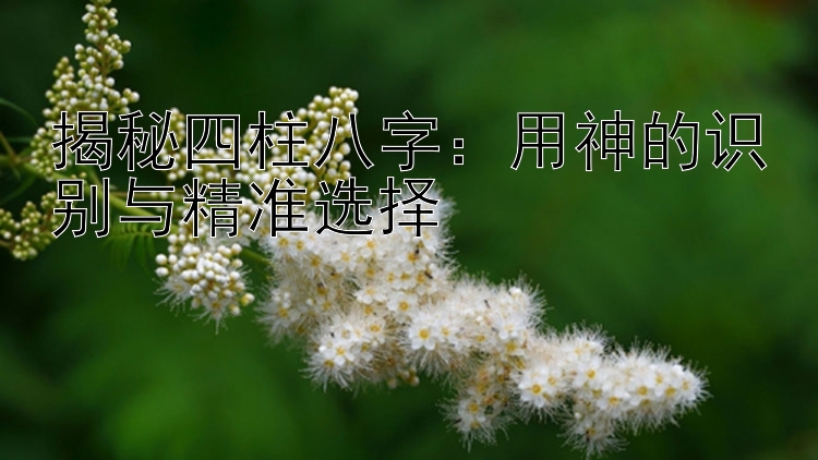 揭秘四柱八字：用神的识别与精准选择