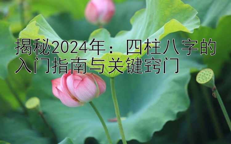 揭秘2024年：四柱八字的入门指南与关键窍门