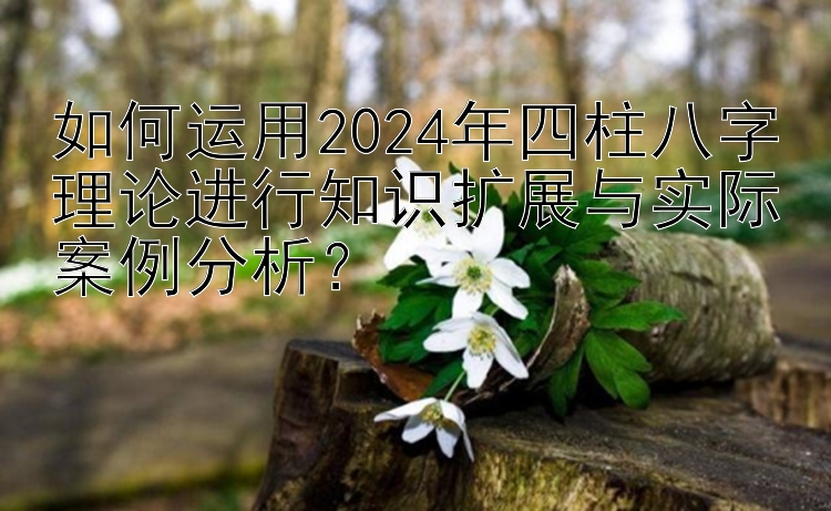 大发1分钟一期大小单双回血技巧   如何运用2024年四柱八字理论进行知识扩展与实际案例分析？