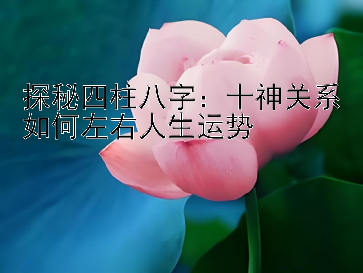 探秘四柱八字：十神关系如何左右人生运势